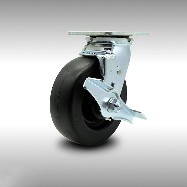 6 Inch Stainless Steel Polyolefin Swivel Caster with Ball Bearing and Brake SCC